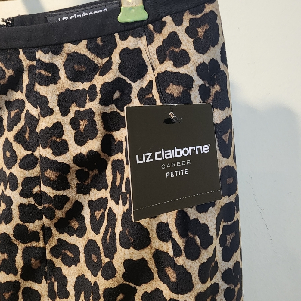 Liz Claiborb Leopard Print Carrer Wear Pencil Skirt P12 NwT - Picture 4 of 11